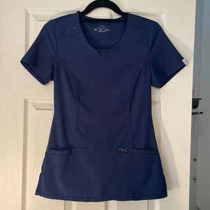 Cherokee Infinity Navy Scrub Top